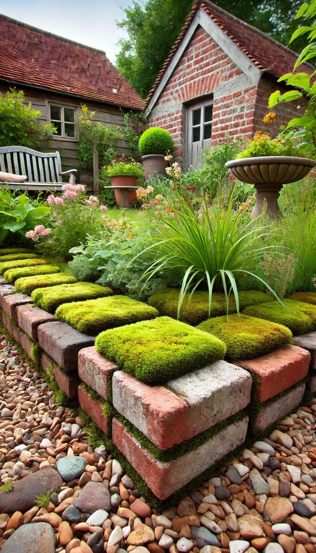 Rustic Brick Edging