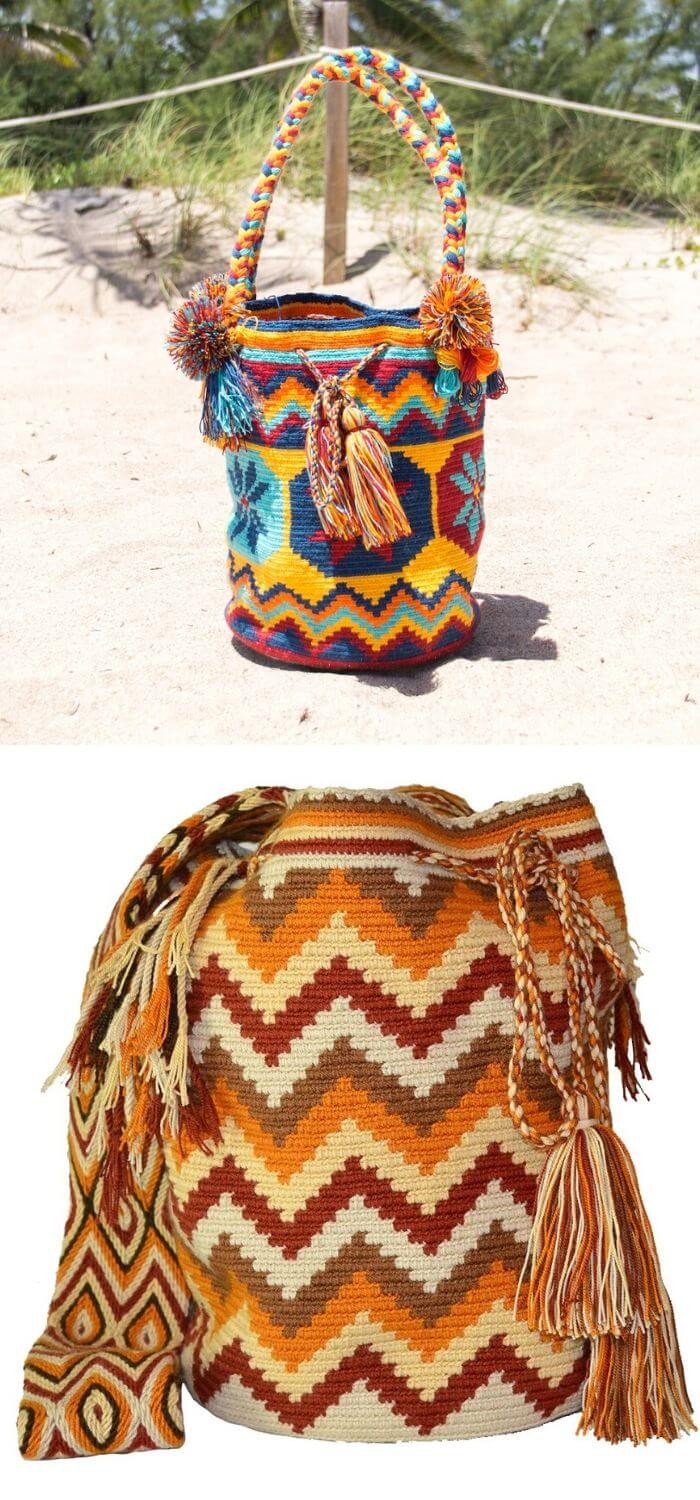 Let us take a look at wayuu authentic mochila bag