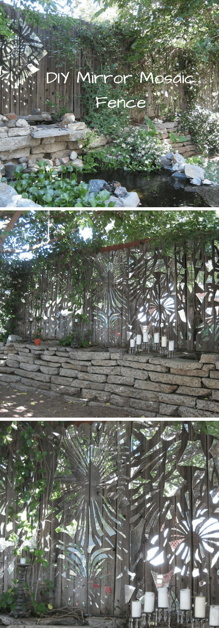 Mirror Mosaic Fence