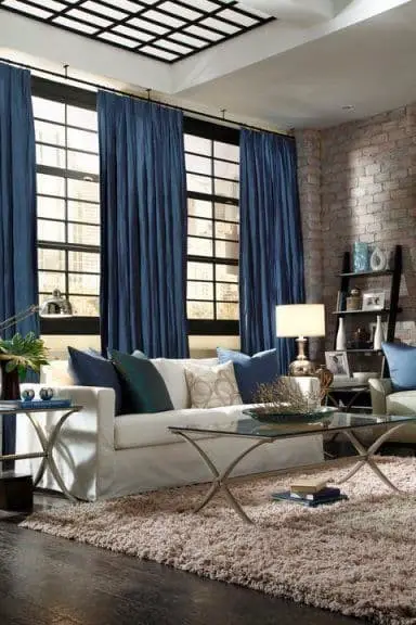 Curtains in the living room that blend in