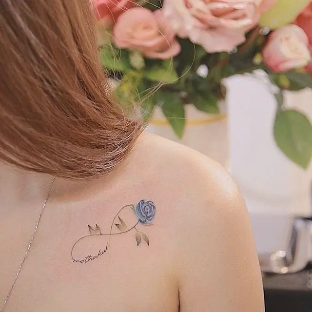 Flower infinity tattoo