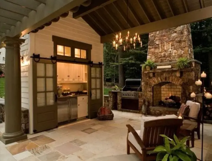 Rustic outdoor kitchen ideas