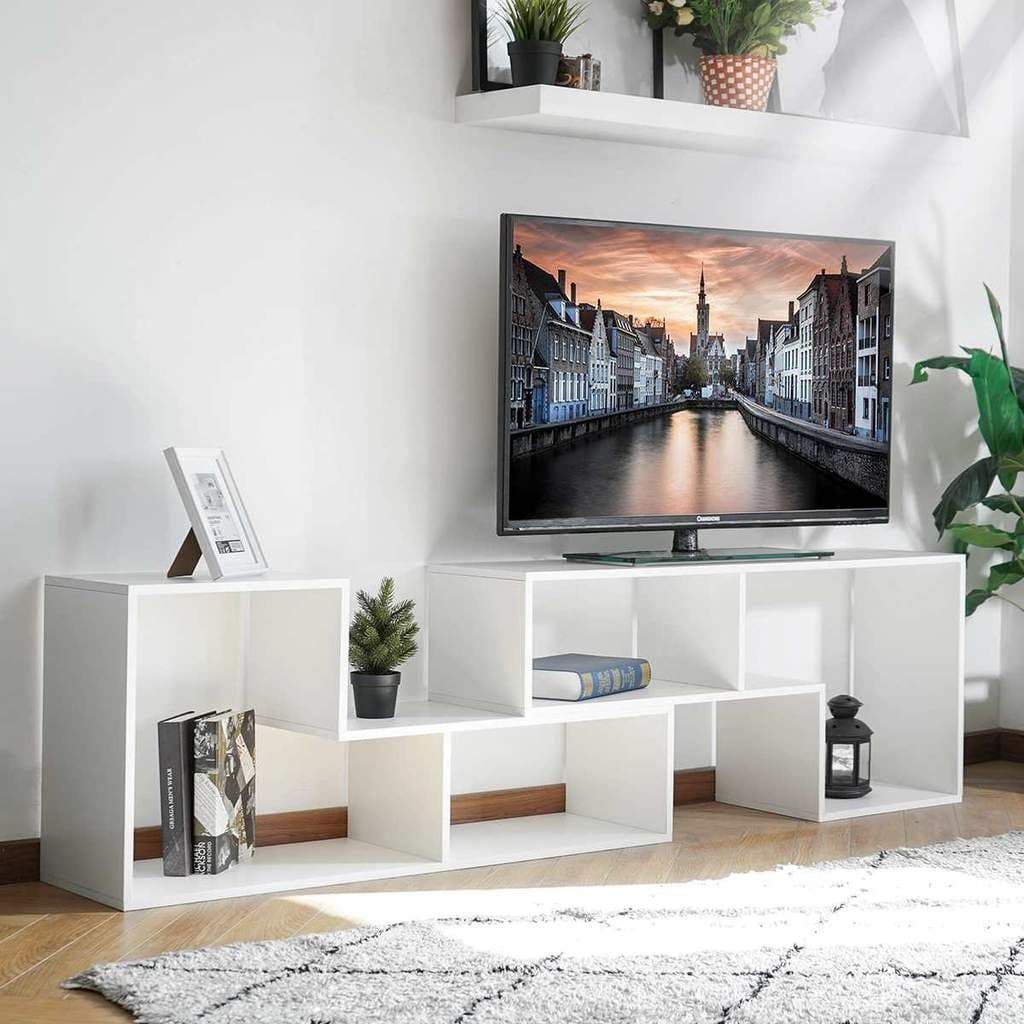 A media unit that runs the length of the wall