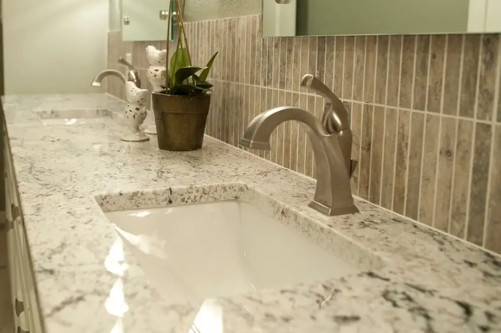 Bathroom countertop backsplash ideas.