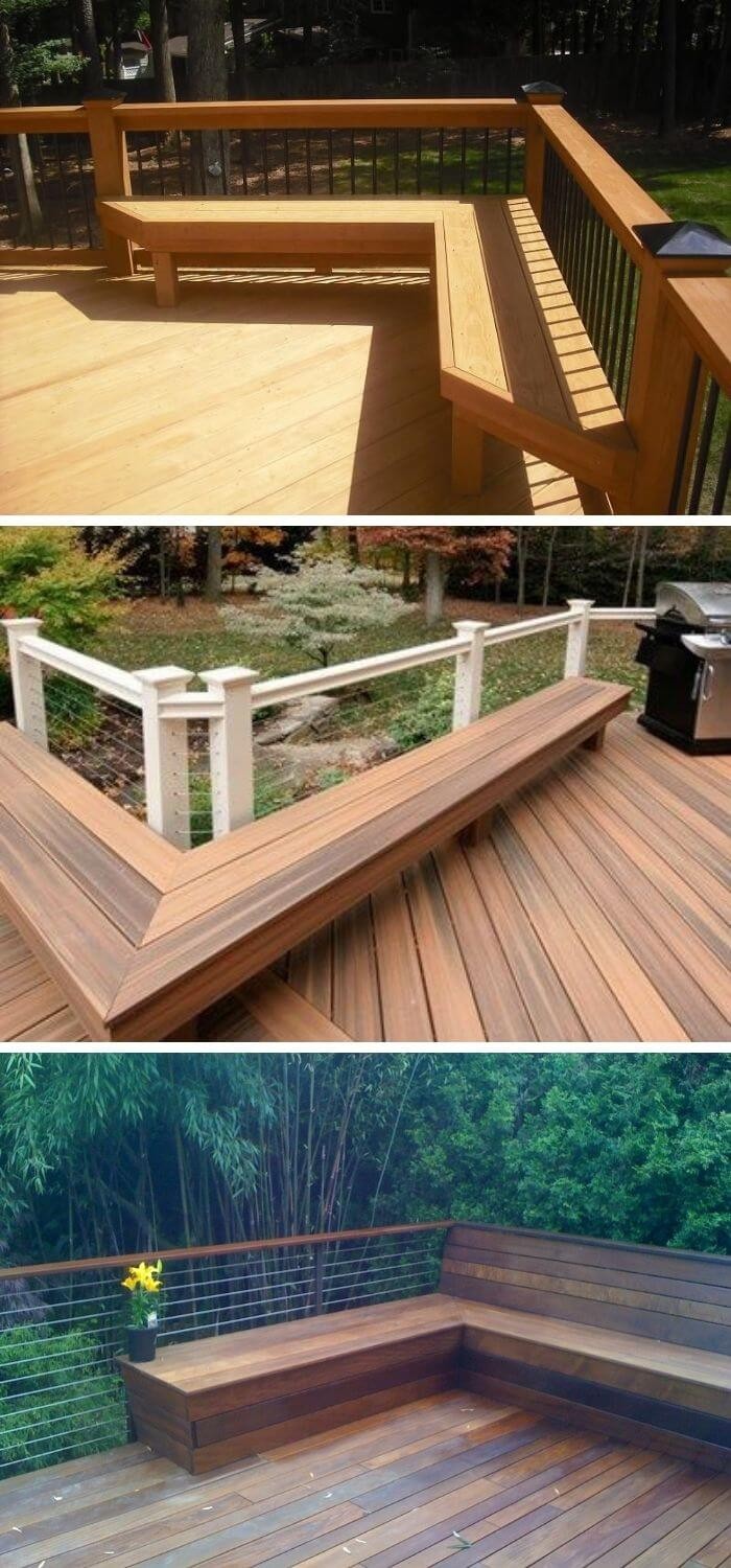 Wraparound bench porch railing