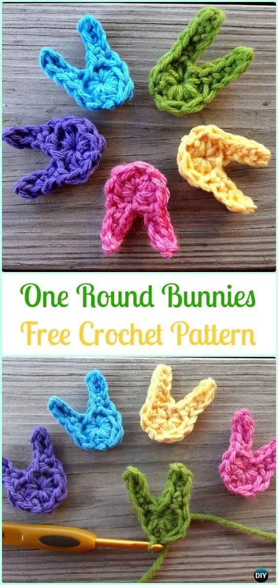 20 Crochet Bunny Applique Free Patterns