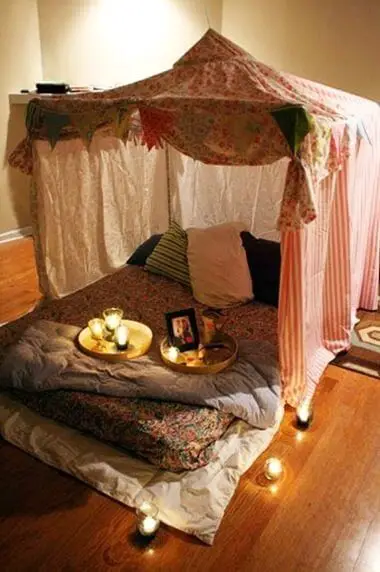 Tent made from old clothes