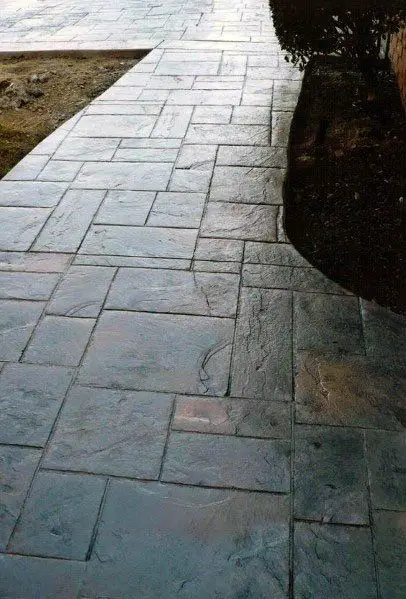 #2. Bluestone stamped concrete patio