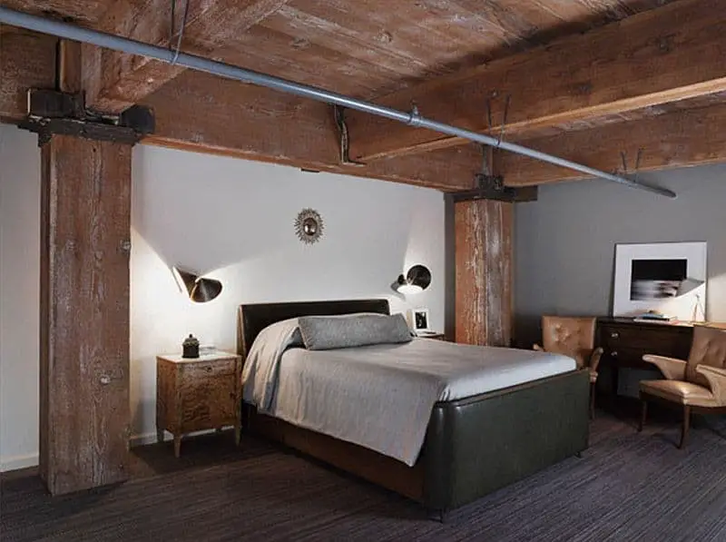 Rustic Basement Bedroom