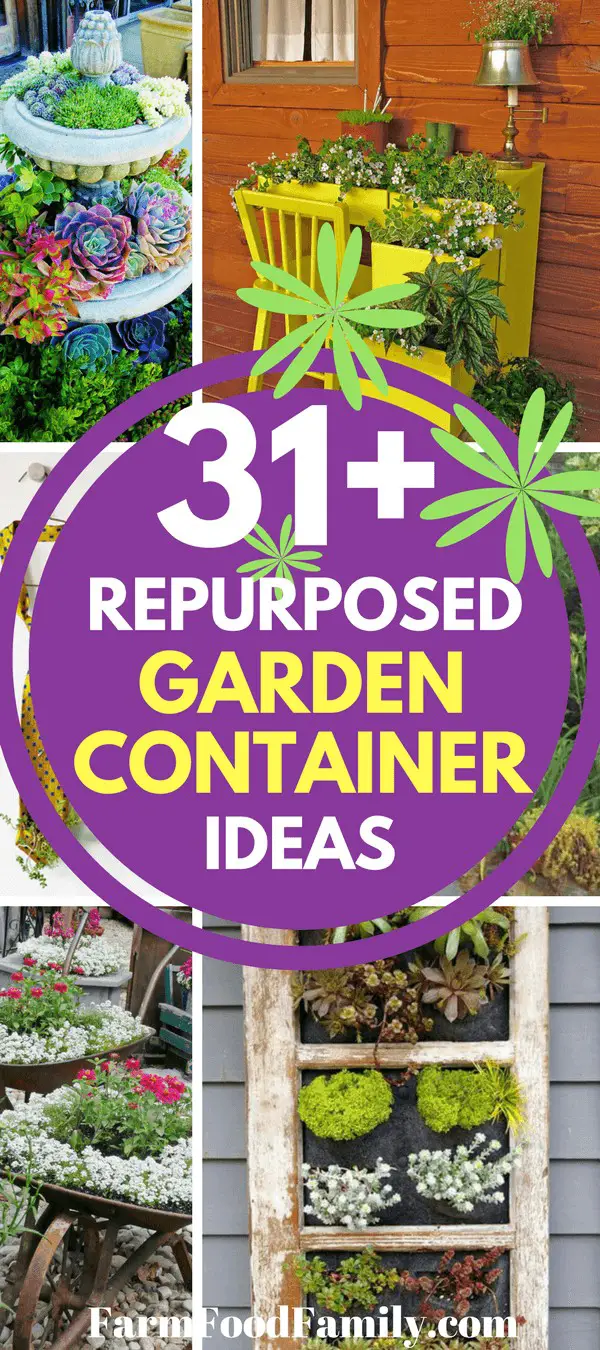 31+ Creative Repurposed Garden Container Ideas On A Budget