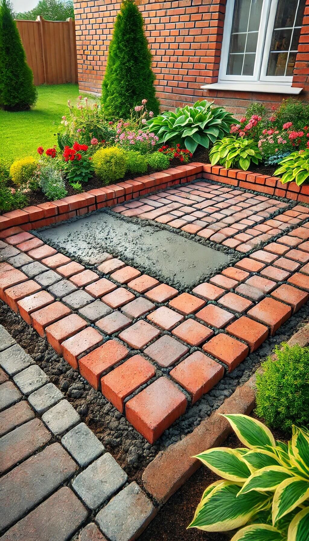 Brick and Concrete Edging