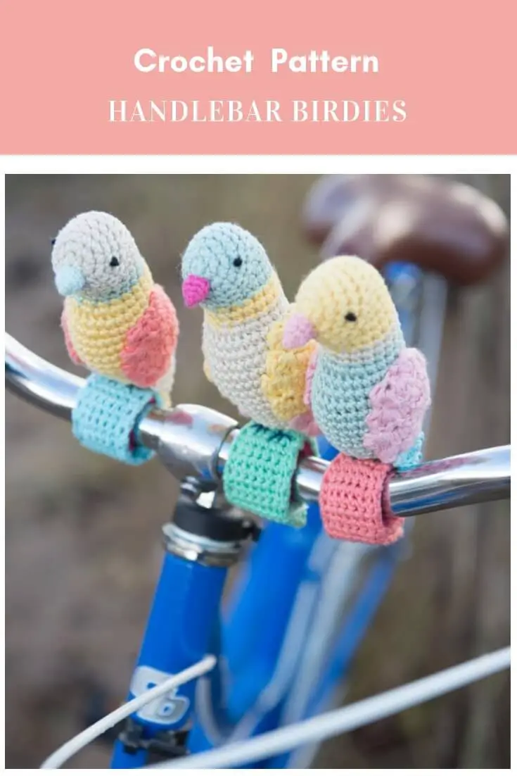 Crochet Bike Handlebar Birdies.