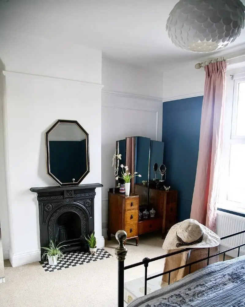 Bedroom cast iron fireplace ideas.