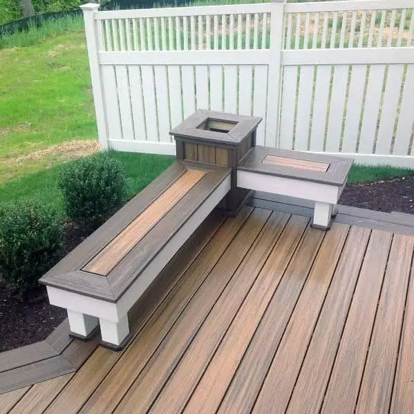 Planter Boxes on a Deck Bench