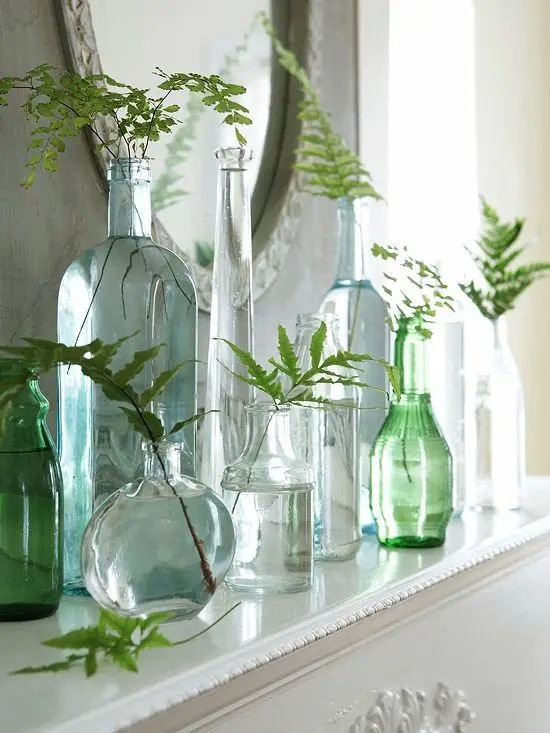 4- Vintage Glass Bottles