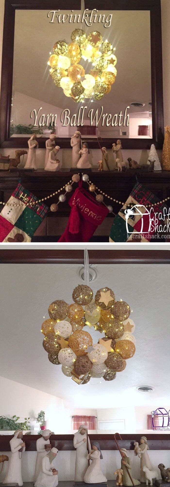 The twinkle twine ball wreath