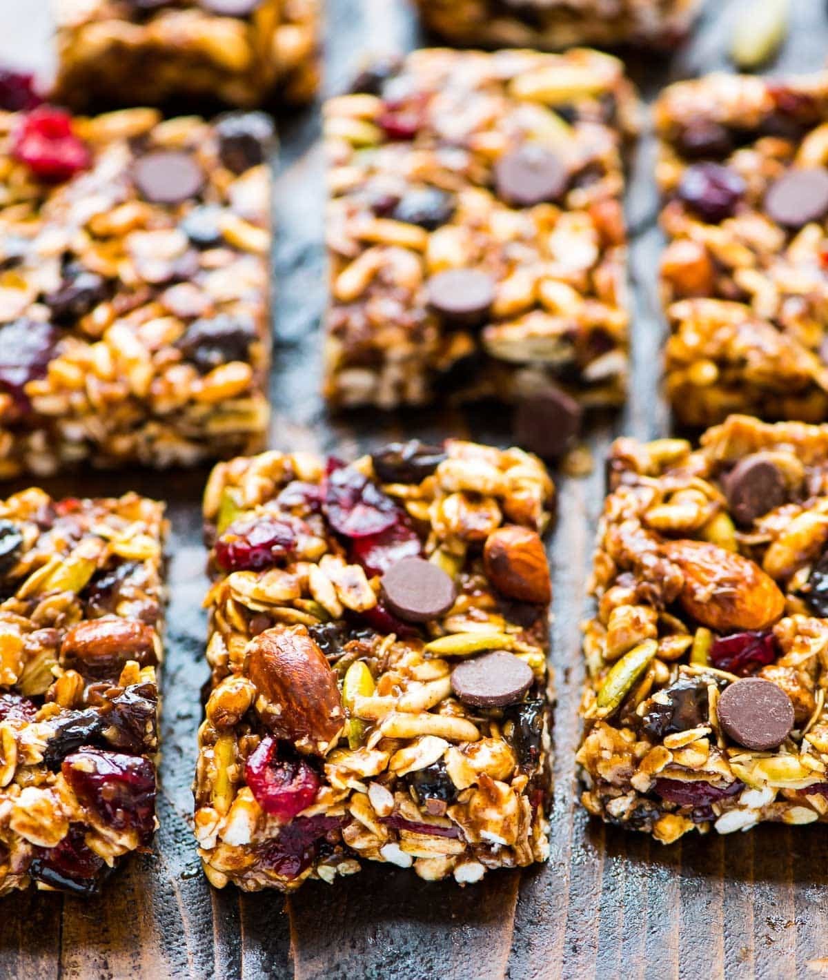 Trail Mix Peanut Butter Granola Bars