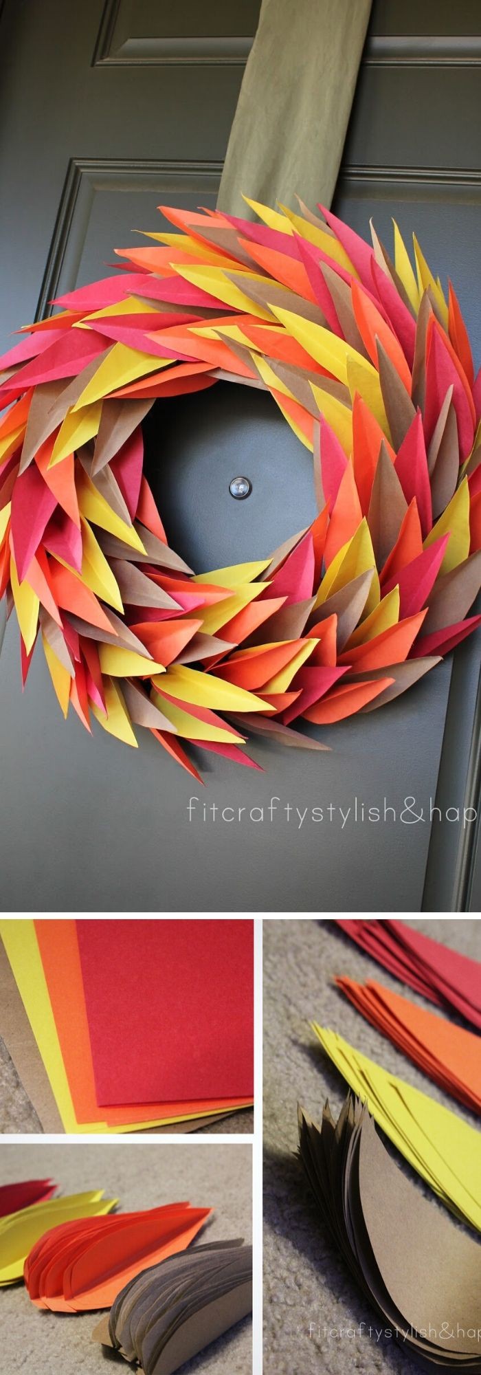 Colorful Paper Wreath DIY