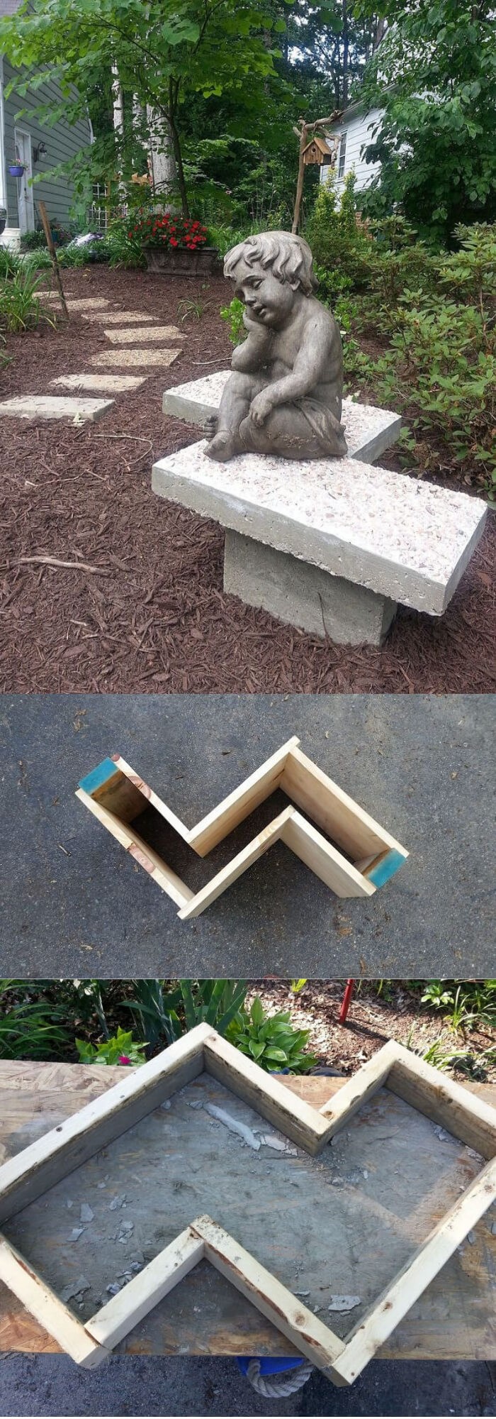 Concrete Garden Bench