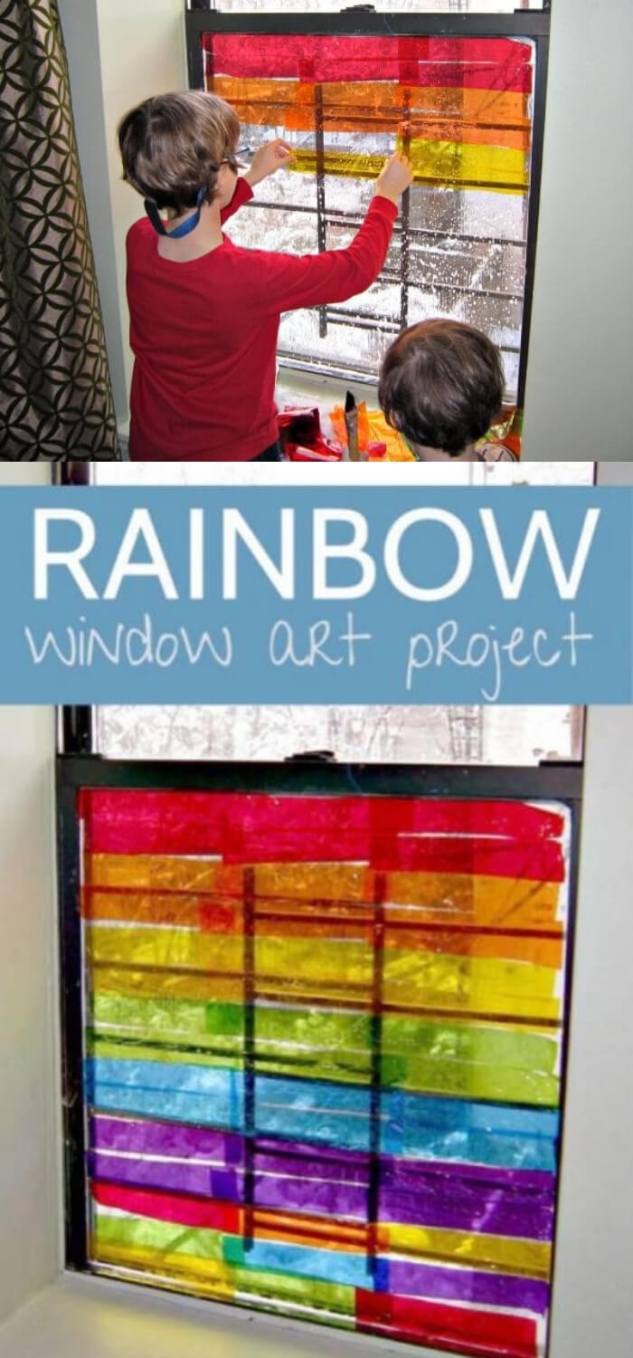 #8. Rainbow Window Art