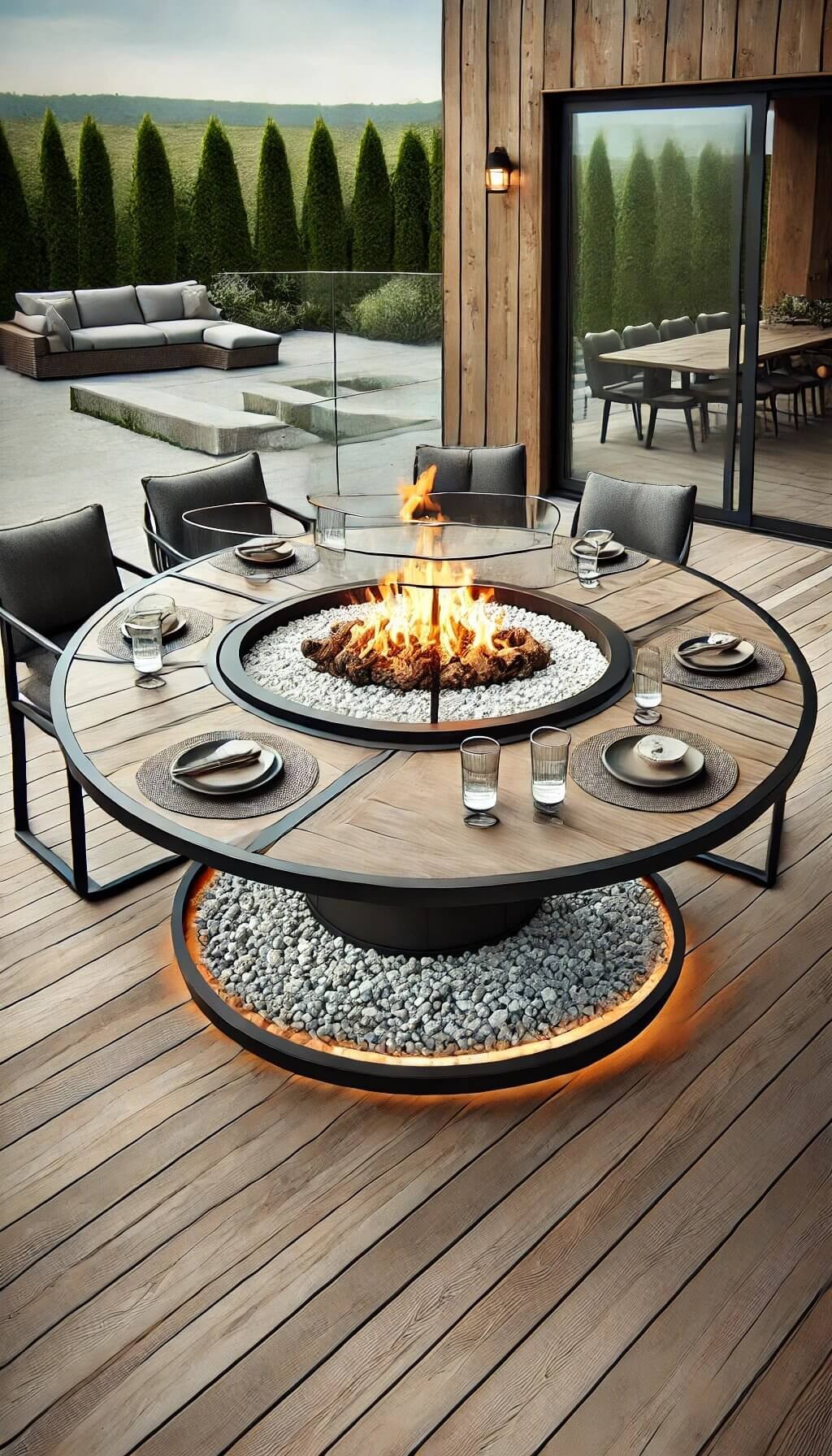 Multifunctional Fire Pit Table