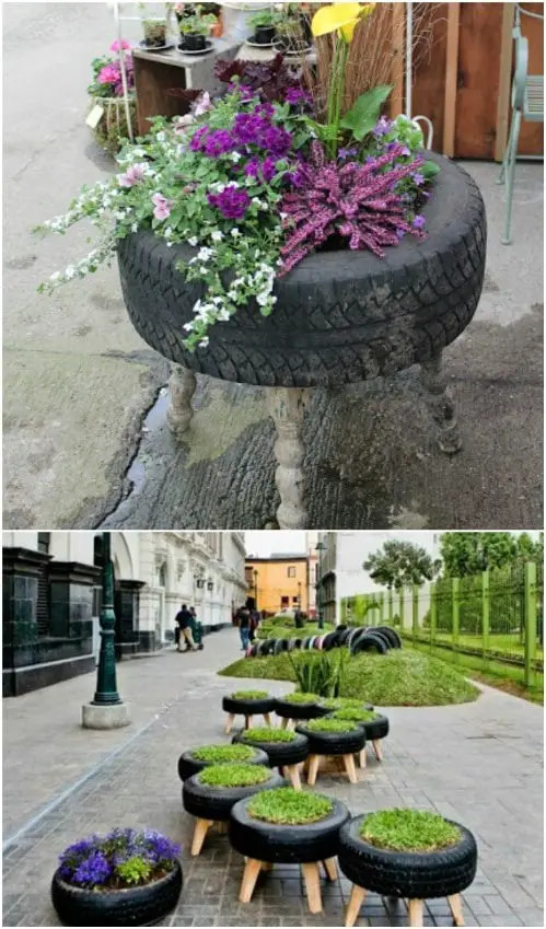 Tire planter ideas