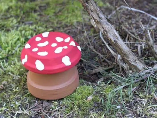 Terra Cotta Garden Mushrooms