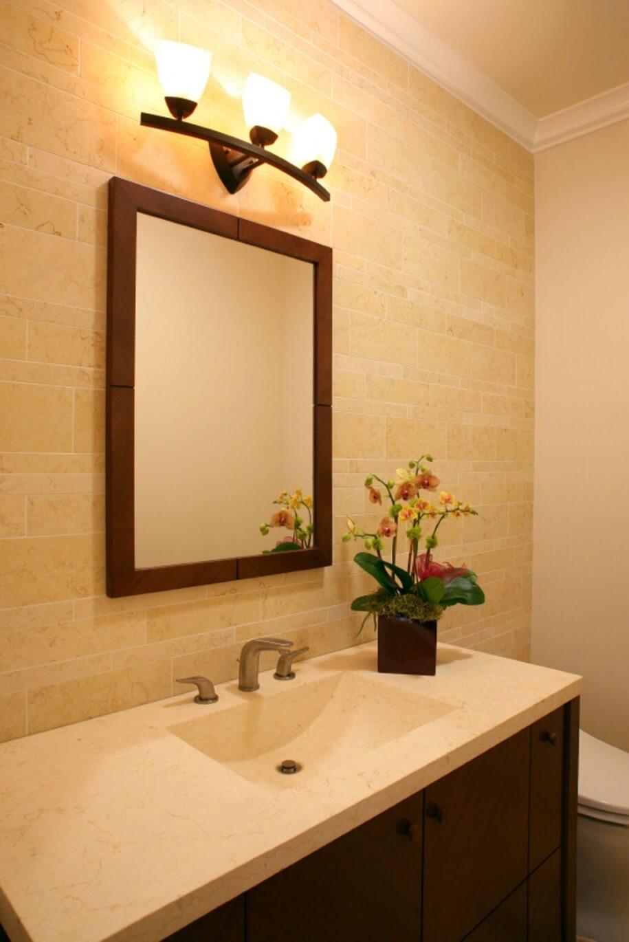 Use Lighting to Increase Space in a Small Bathroom