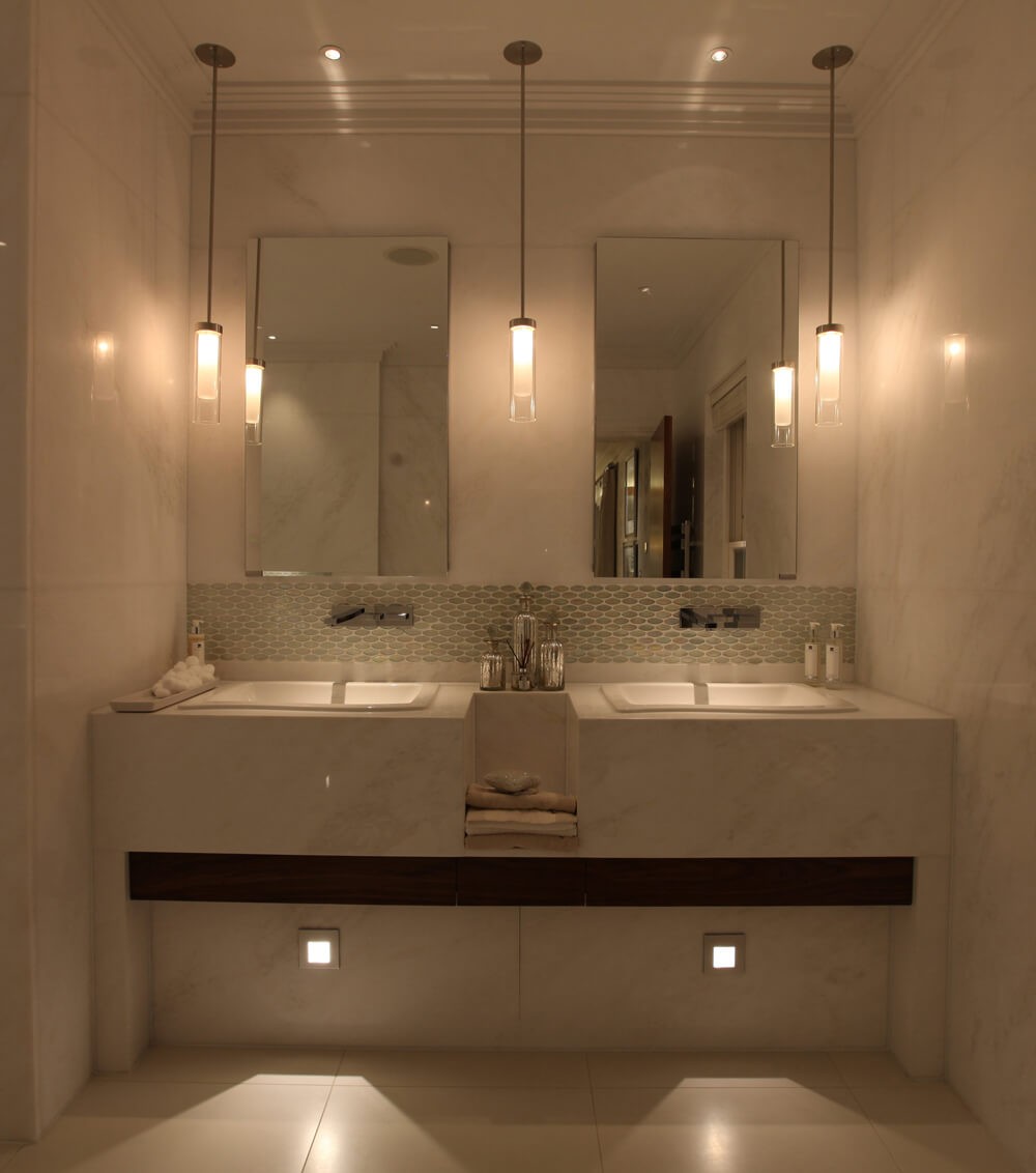 Use Lighting to Increase Space in a Small Bathroom