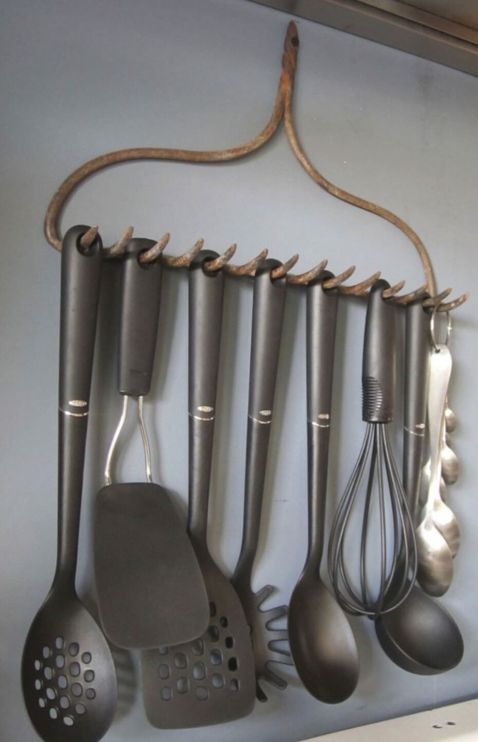 #20. Kitchen storage from garden rake