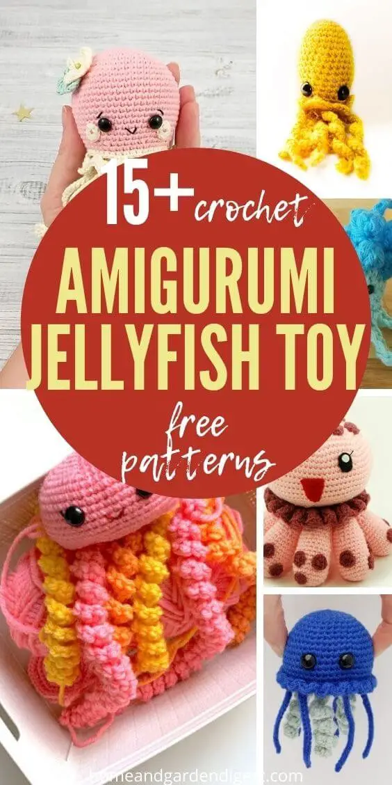 15 Amigurumi Jellyfish Toy Softies Free Crochet Patterns