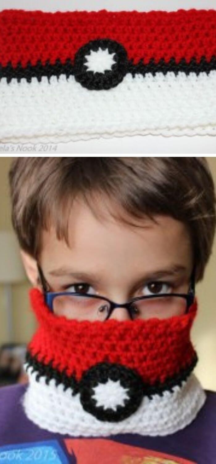 Kids cowl crochet pokemon