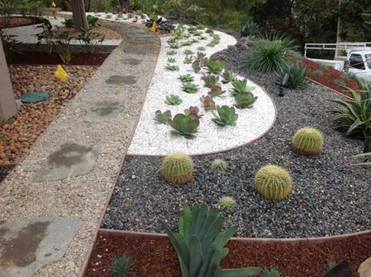 Use pebbles for landscaping