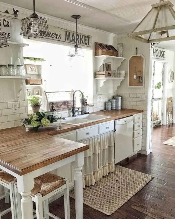 Classic white cabinets