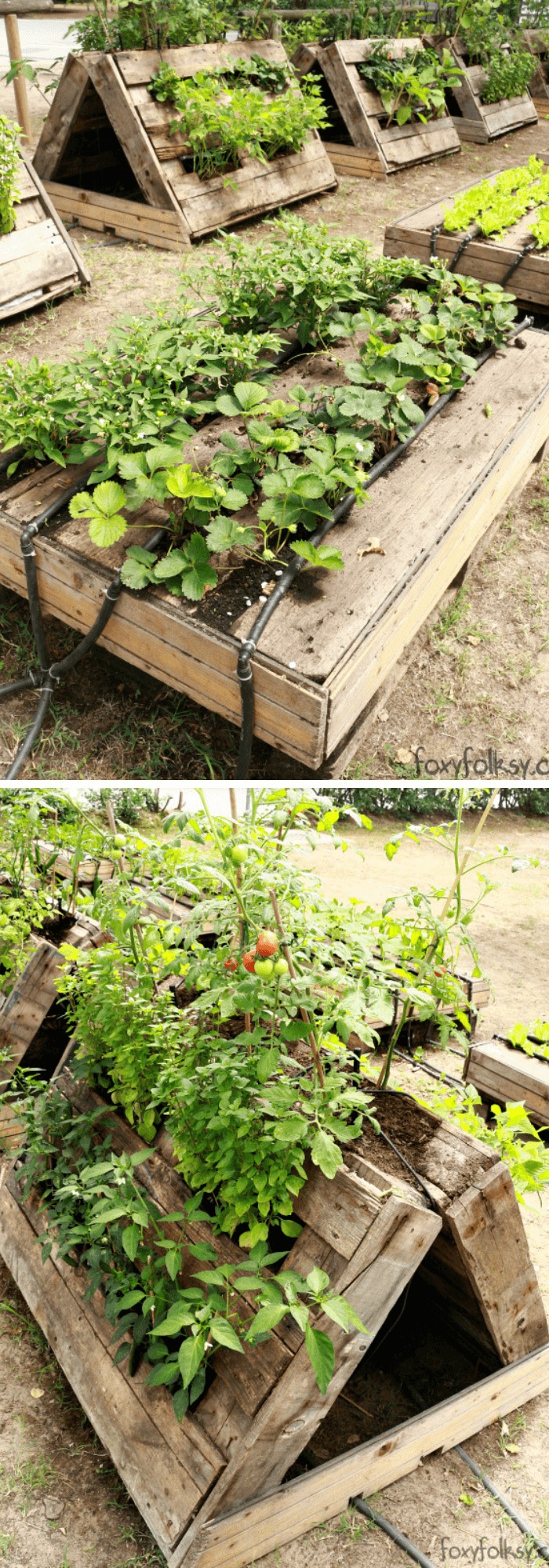 #10. Raised Pallet Garden