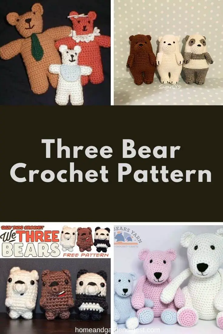 Three Bear Crochet Pattern