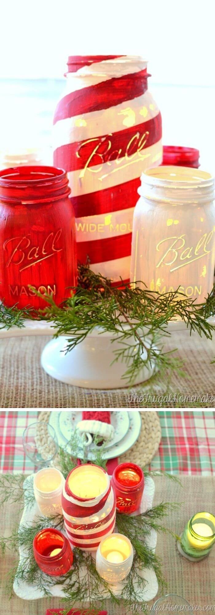 #13. Chalky Painted Mason Jars