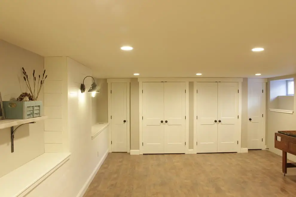 Finished basement wall ideas.