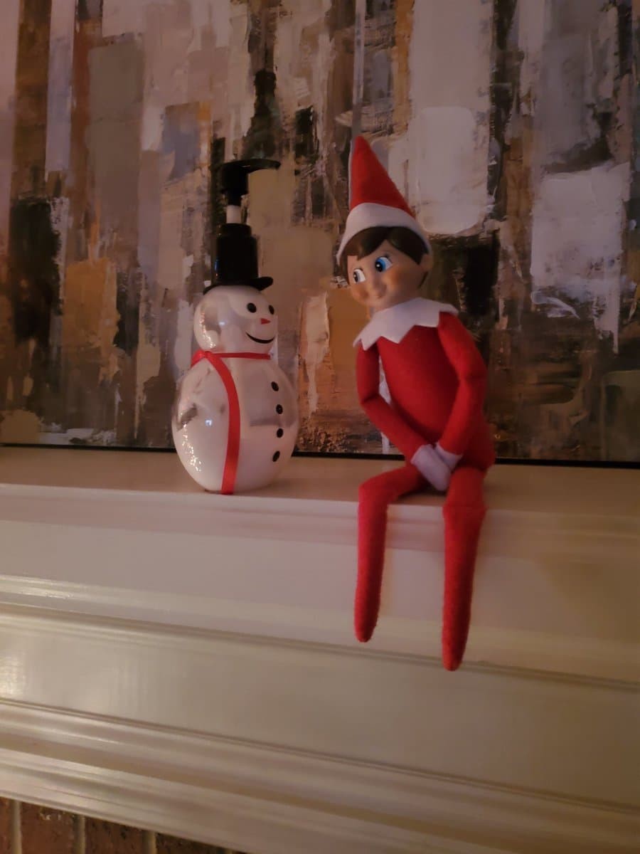 Elf on the shelf fireplace ideas.