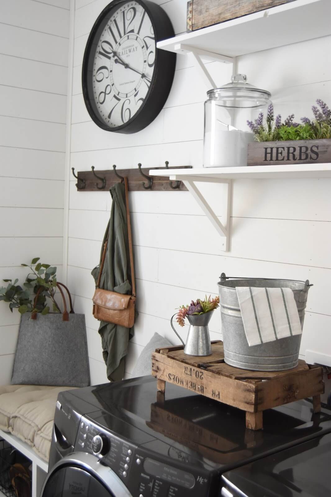 Shiplap Laundry Room