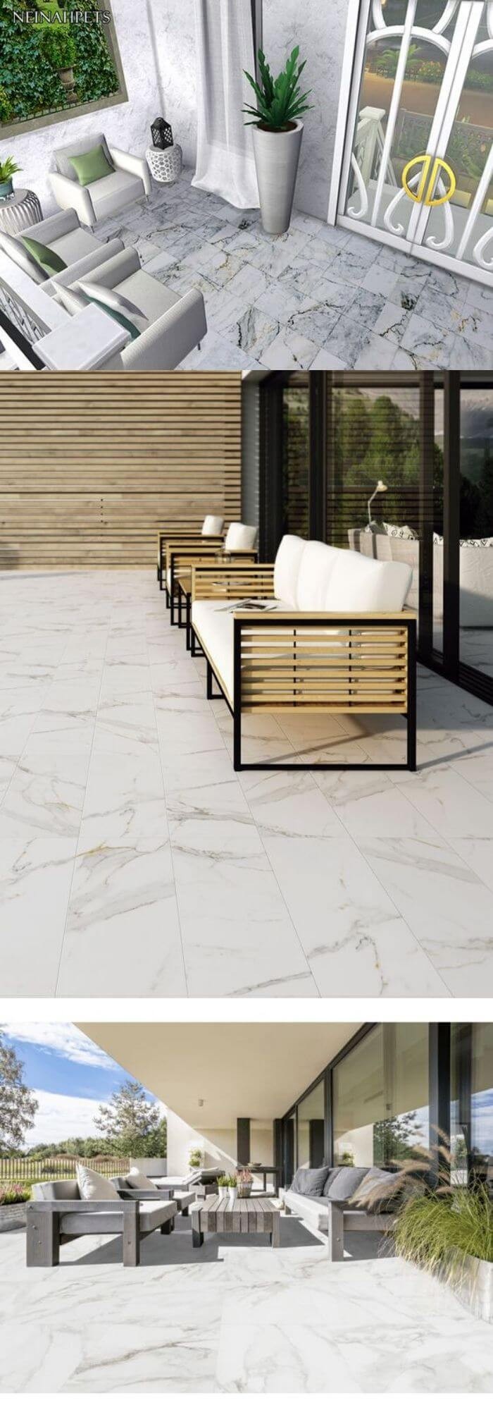 Outdoor marble tile