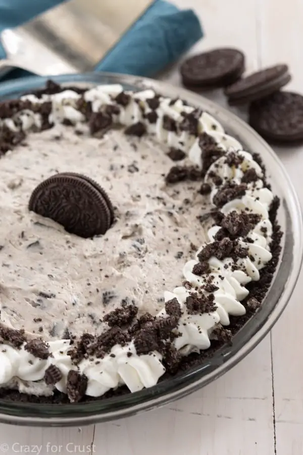 No bake oreo cheesecake from CrazyForCrust