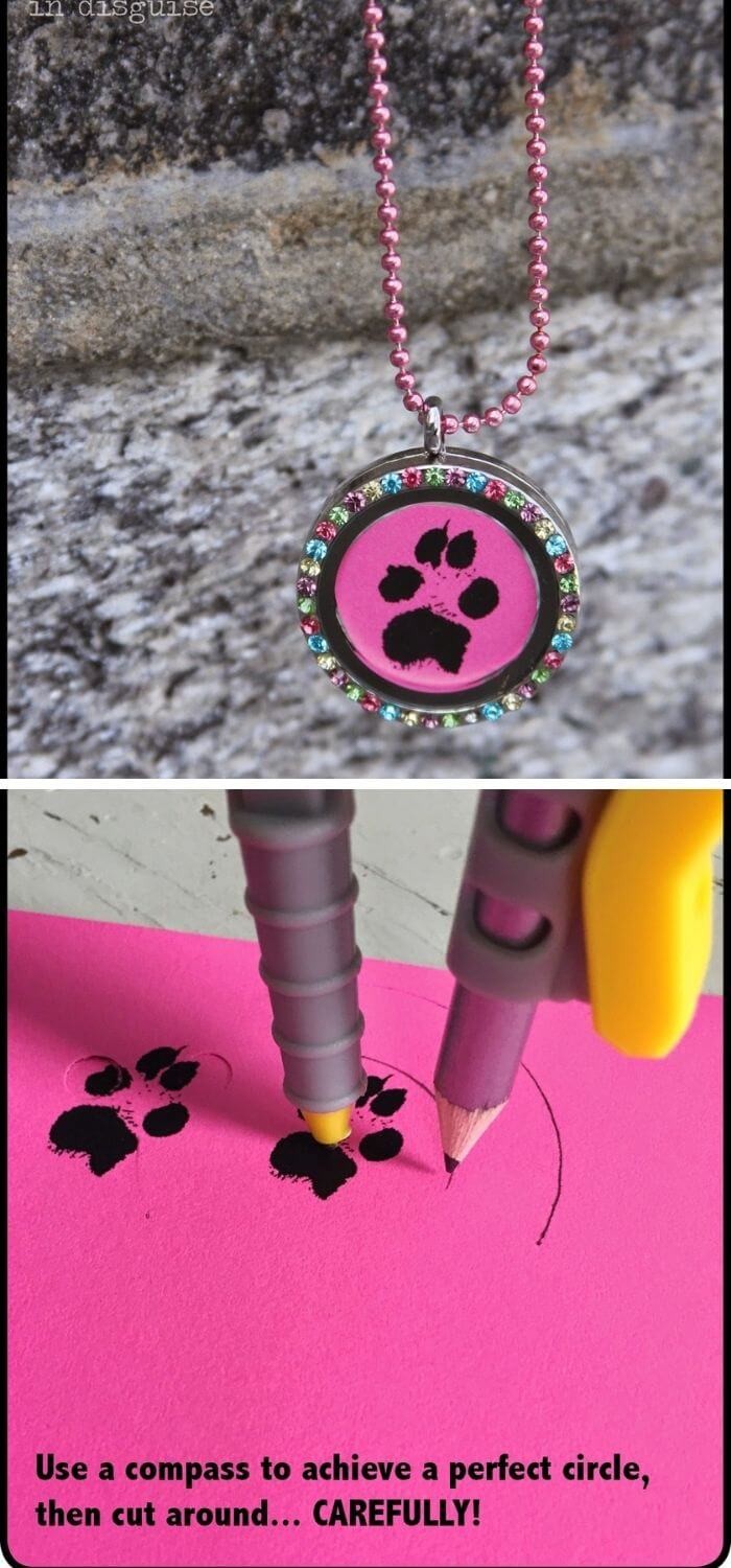 Personalized paw print pendants