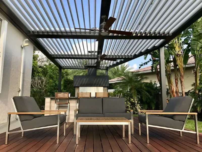 Install a fan on your pergola roof