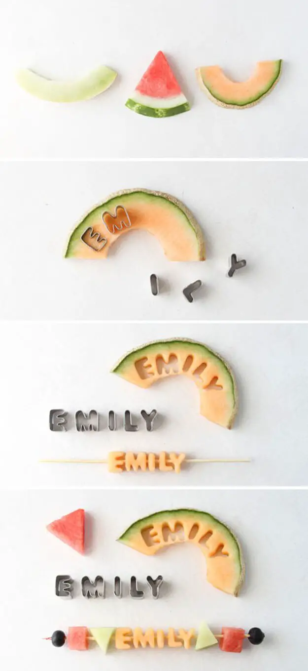 Name Card Fruit Kebab