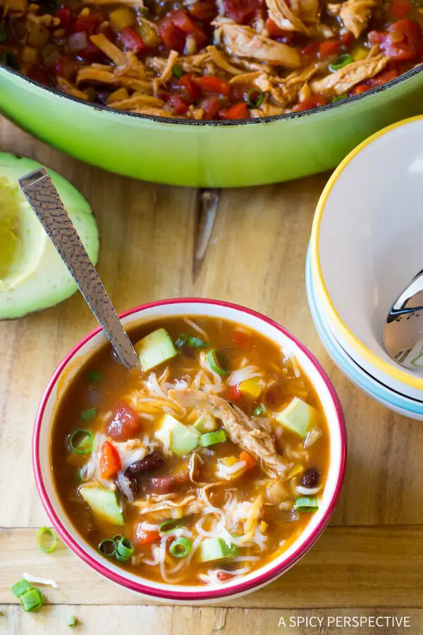 Skinny Chicken Fajita Soup