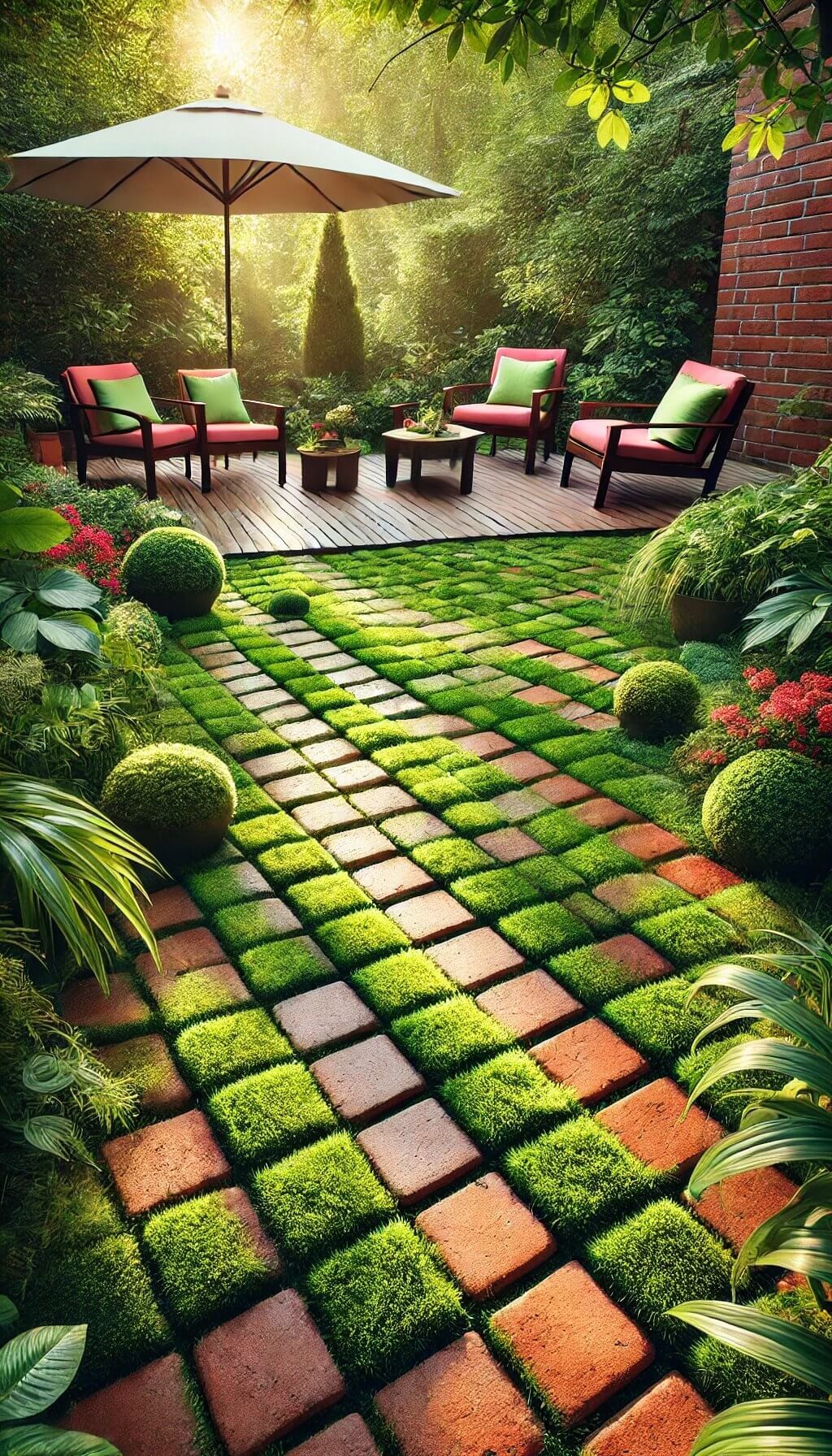 Brick and Grass Combination