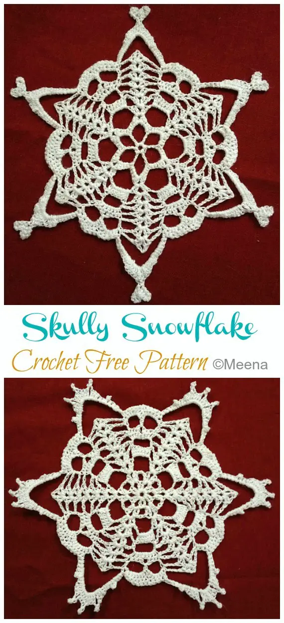 Crochet Skully Snowflake