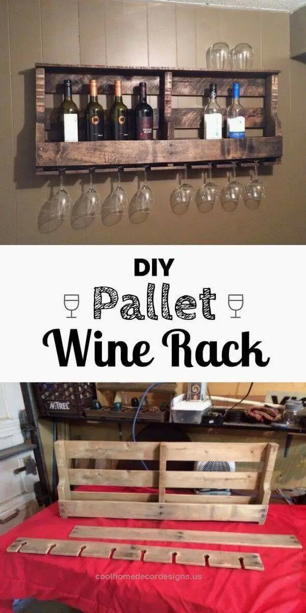 DIY Pallet Wine Rack