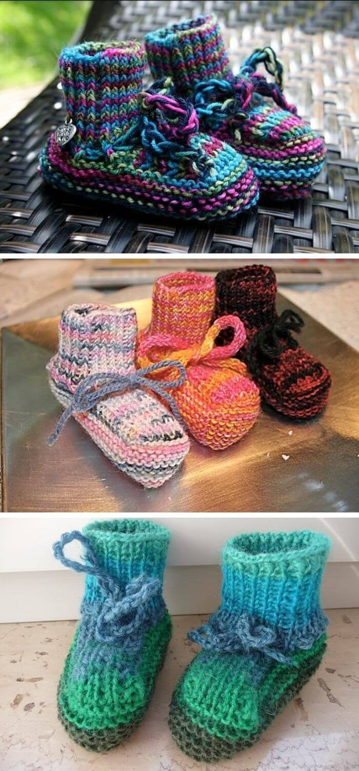 Bunte baby booties